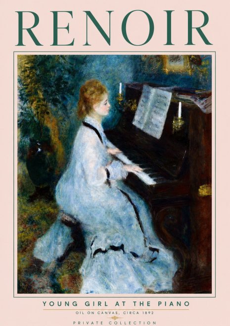Renoir Young Girl at the Piano No5 - Juliste
