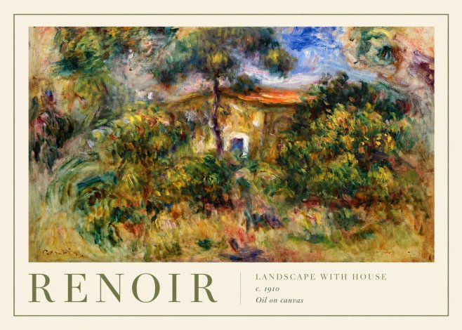 Renoir Landscape with House I No2 - Juliste
