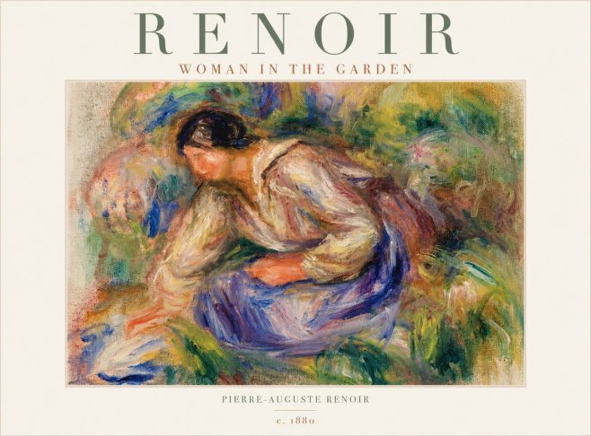 Renoir Woman in the Garden No3 - Juliste