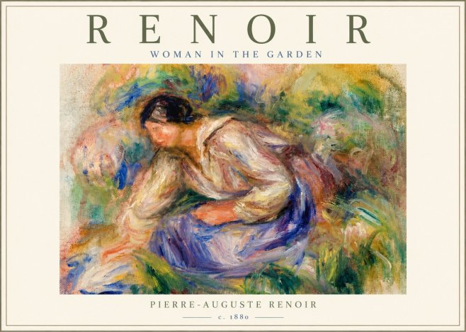 Renoir Woman in the Garden No5 - Juliste
