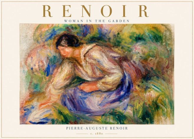 Renoir Woman in the Garden No6 - Juliste