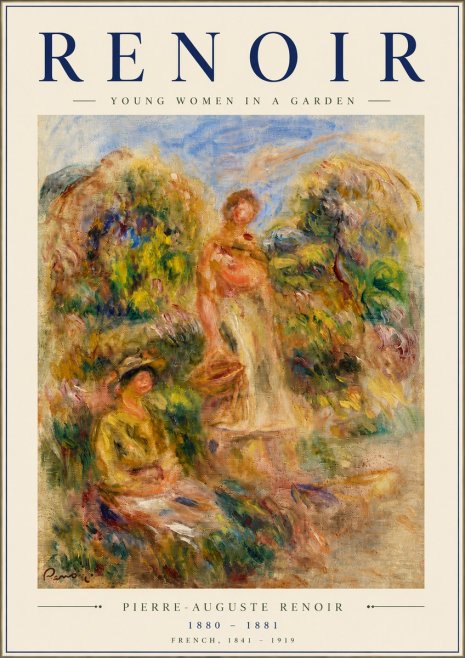 Renoir Young Women in a Garden No6 - Juliste