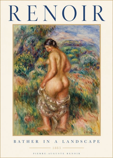 Renoir Bather in a Landscape No1 - Juliste