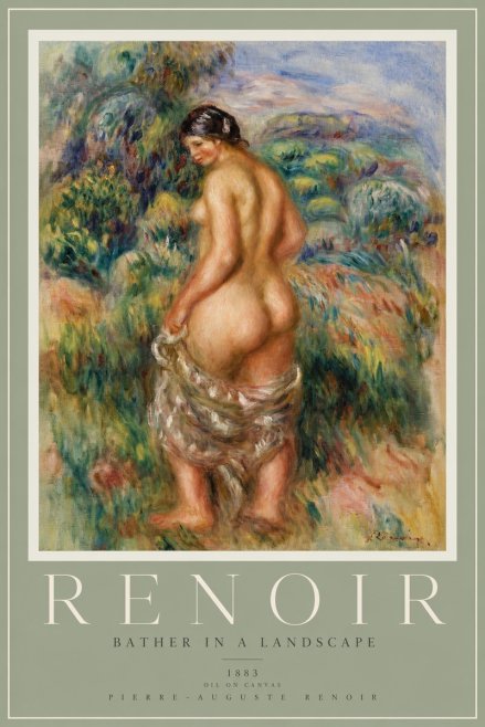 Renoir Bather in a Landscape No2 - Juliste