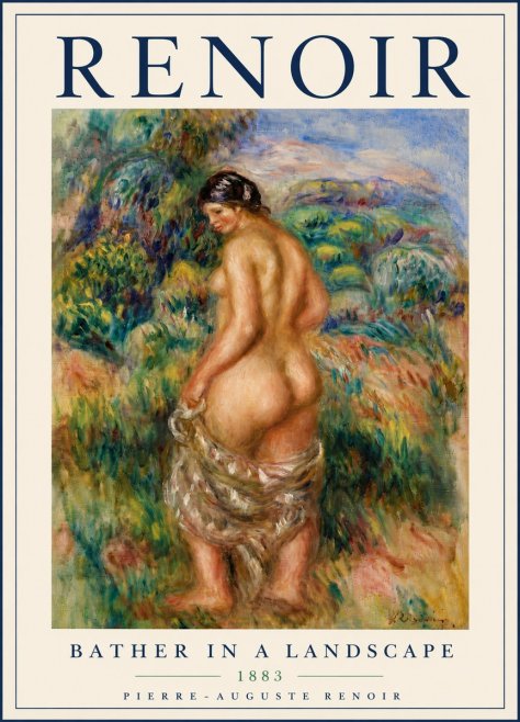 Renoir Bather in a Landscape No5 - Juliste