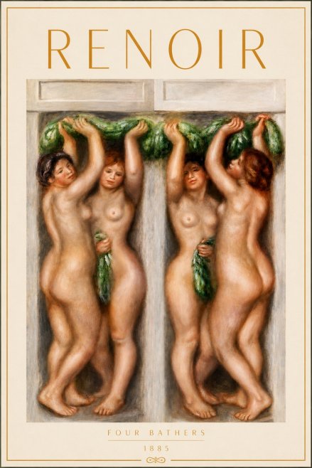 Renoir Four Bathers No4 - Juliste