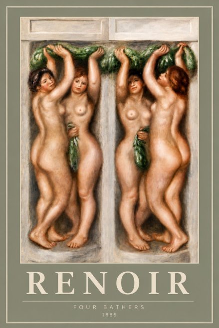 Renoir Four Bathers No6 - Juliste