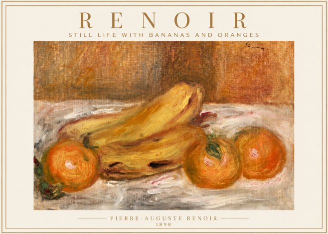 Renoir Still Life with Bananas and Oranges No4 - Juliste
