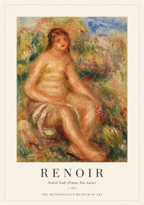 Renoir Seated Nude (Femme Nue Assise) No1 - Juliste