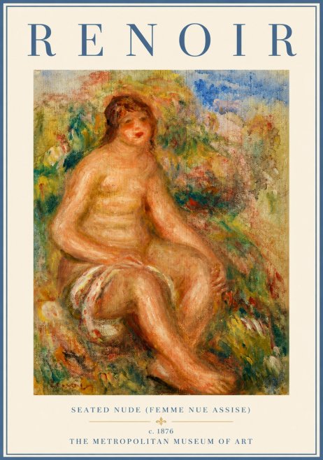 Renoir Seated Nude (Femme Nue Assise) No3 - Juliste