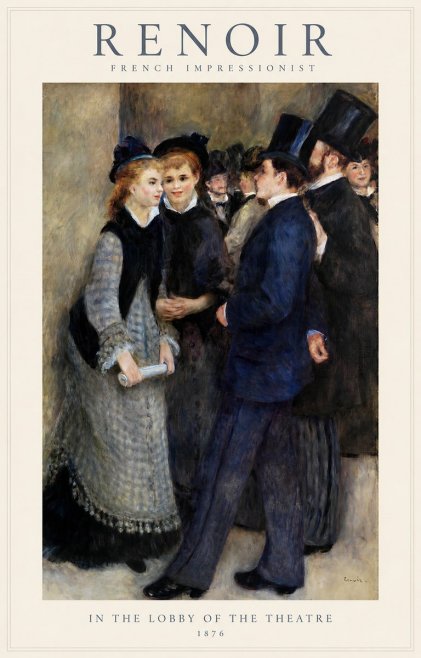 Renoir In the Lobby of the Theatre No1 - Juliste