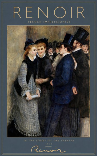 Renoir In the Lobby of the Theatre No2 - Juliste