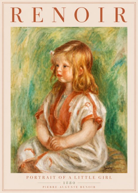 Renoir Portrait of a Little Girl No4 - Juliste