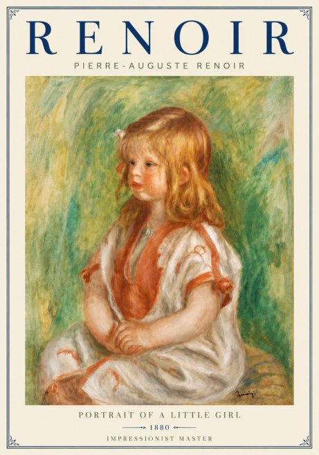 Renoir Portrait of a Little Girl No5 - Juliste