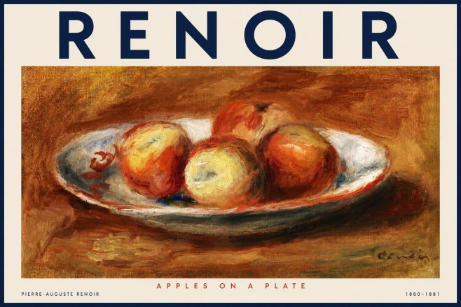 Renoir Apples on a Plate No2 - Juliste