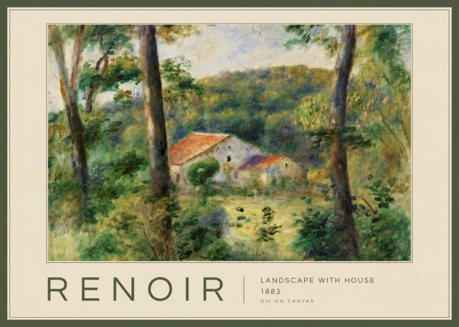 Renoir Landscape with House II No3 - Juliste