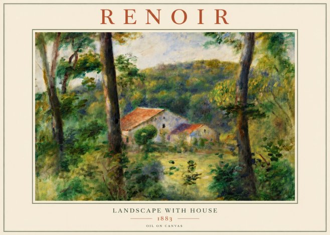 Renoir Landscape with House II No4 - Juliste