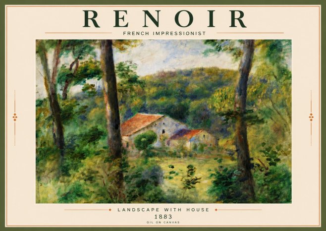 Renoir Landscape with House II No5 - Juliste