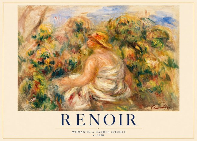 Renoir Woman in a Garden (Study) No1 - Juliste