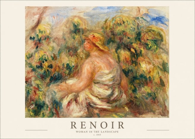Renoir Woman in a Garden (Study) No2 - Juliste