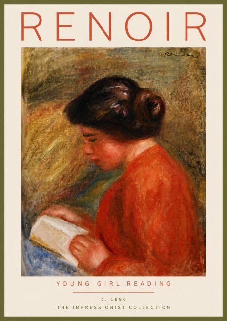 Renoir Young Girl Reading I No4 - Juliste