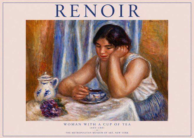 Renoir Woman with a Cup of Tea No3 - Juliste