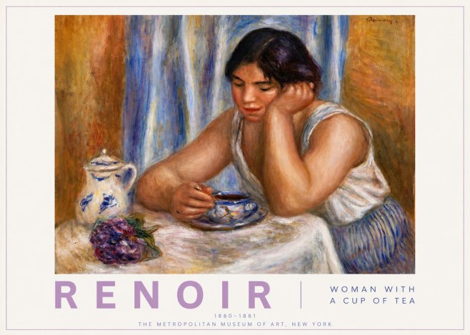 Renoir Woman with a Cup of Tea No5 - Juliste