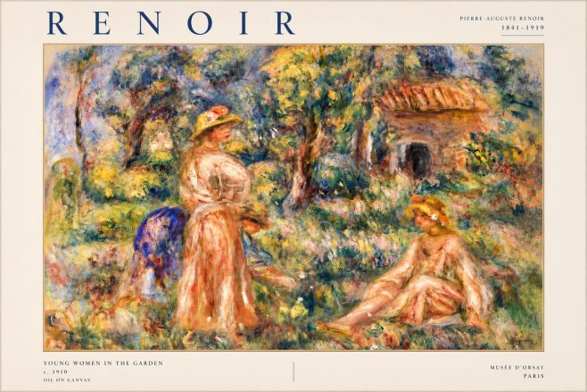 Renoir Young Women in the Garden I No4 - Juliste