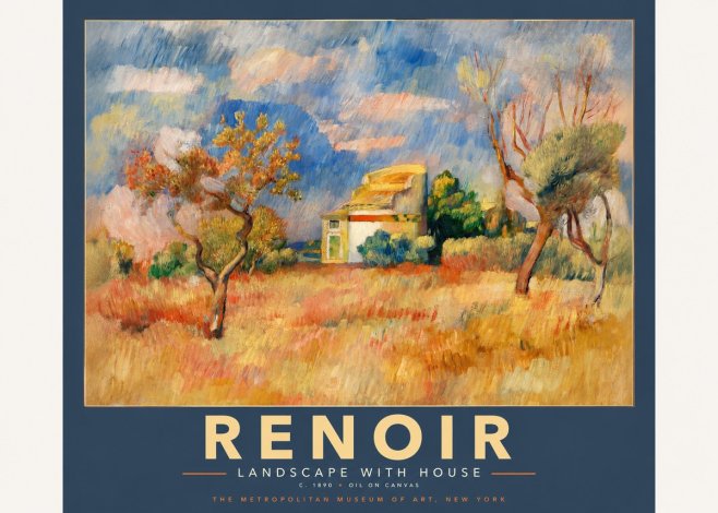Renoir Landscape with House III No2 - Juliste