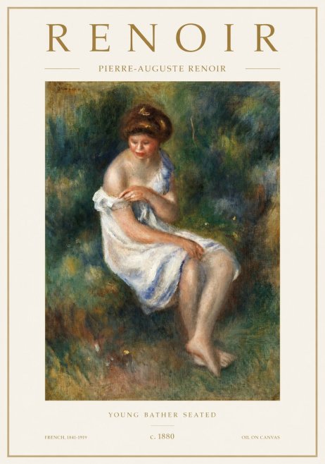 Renoir Young Bather Seated No1 - Juliste