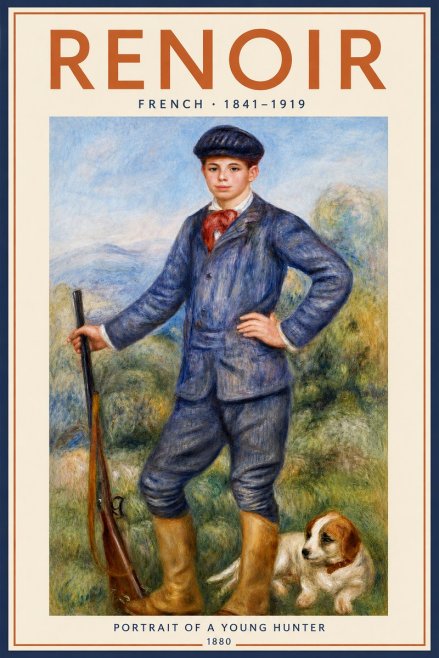 Renoir Portrait of a Young Hunter No2 - Juliste