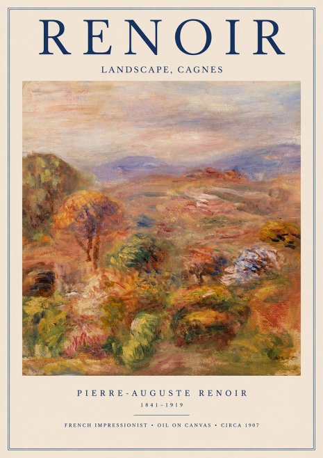 Renoir Landscape, Cagnes No1 - Juliste