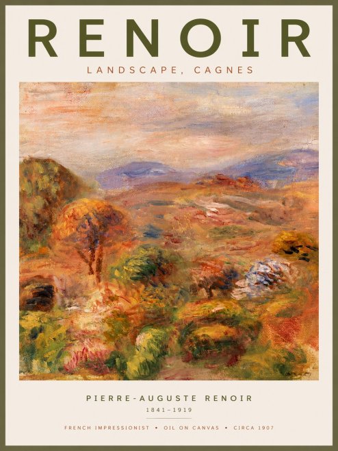 Renoir Landscape, Cagnes No6 - Juliste