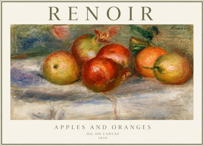 Renoir Apples and Oranges No1 - Juliste