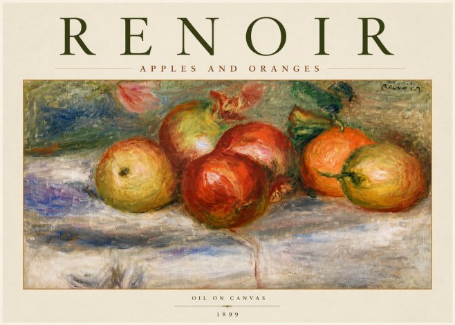 Renoir Apples and Oranges No6 - Juliste