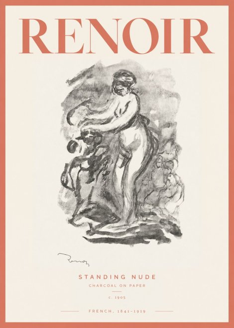 Renoir Standing Nude No2 - Juliste