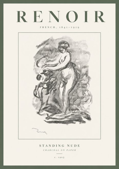 Renoir Standing Nude No3 - Juliste