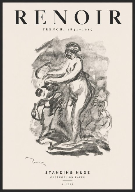 Renoir Standing Nude No4 - Juliste