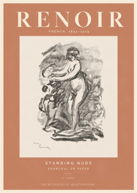 Renoir Standing Nude No5 - Juliste
