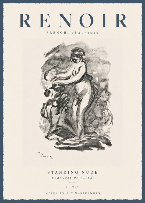 Renoir Standing Nude No6 - Juliste