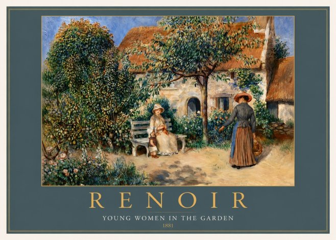 Renoir Young Women in the Garden II No2 - Juliste
