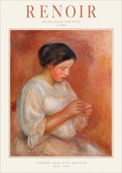Renoir Jeune Fille Cousant No1 - Juliste