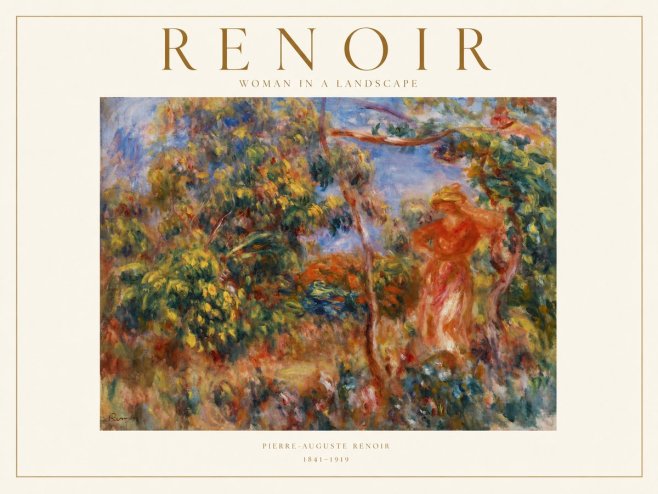Renoir Woman in a Landscape No1 - Juliste
