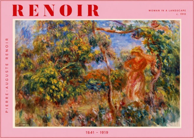 Renoir Woman in a Landscape No4 - Juliste