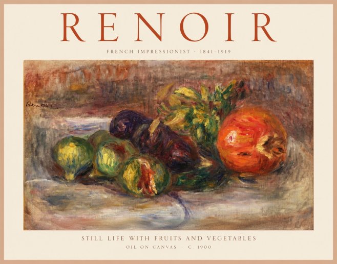 Renoir Still Life with Fruits and Vegetables No1 - Juliste