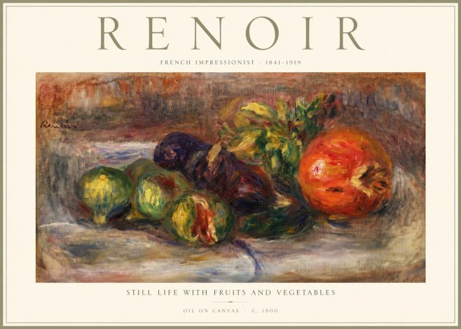 Renoir Still Life with Fruits and Vegetables No2 - Juliste