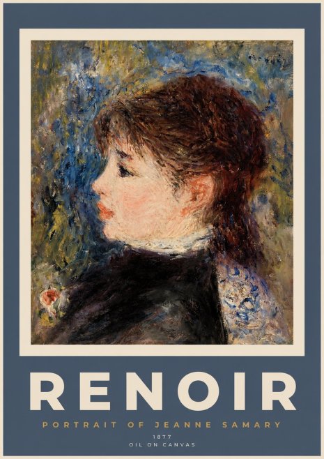 Renoir Portrait of a Young Woman II No2 - Juliste