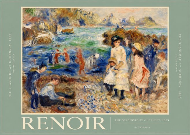 Renoir The Seashore at Guernsey No3 - Juliste
