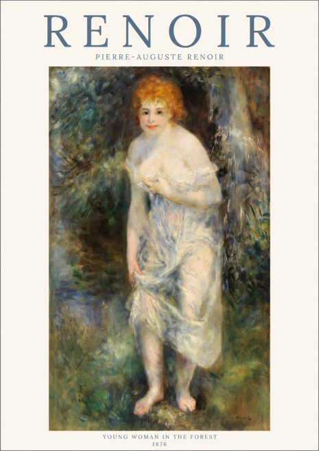 Renoir Young Woman in the Forest No1 - Juliste