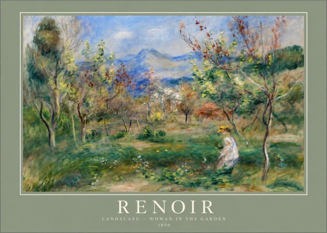 Renoir Landscape - Woman in the Garden No2 - Juliste